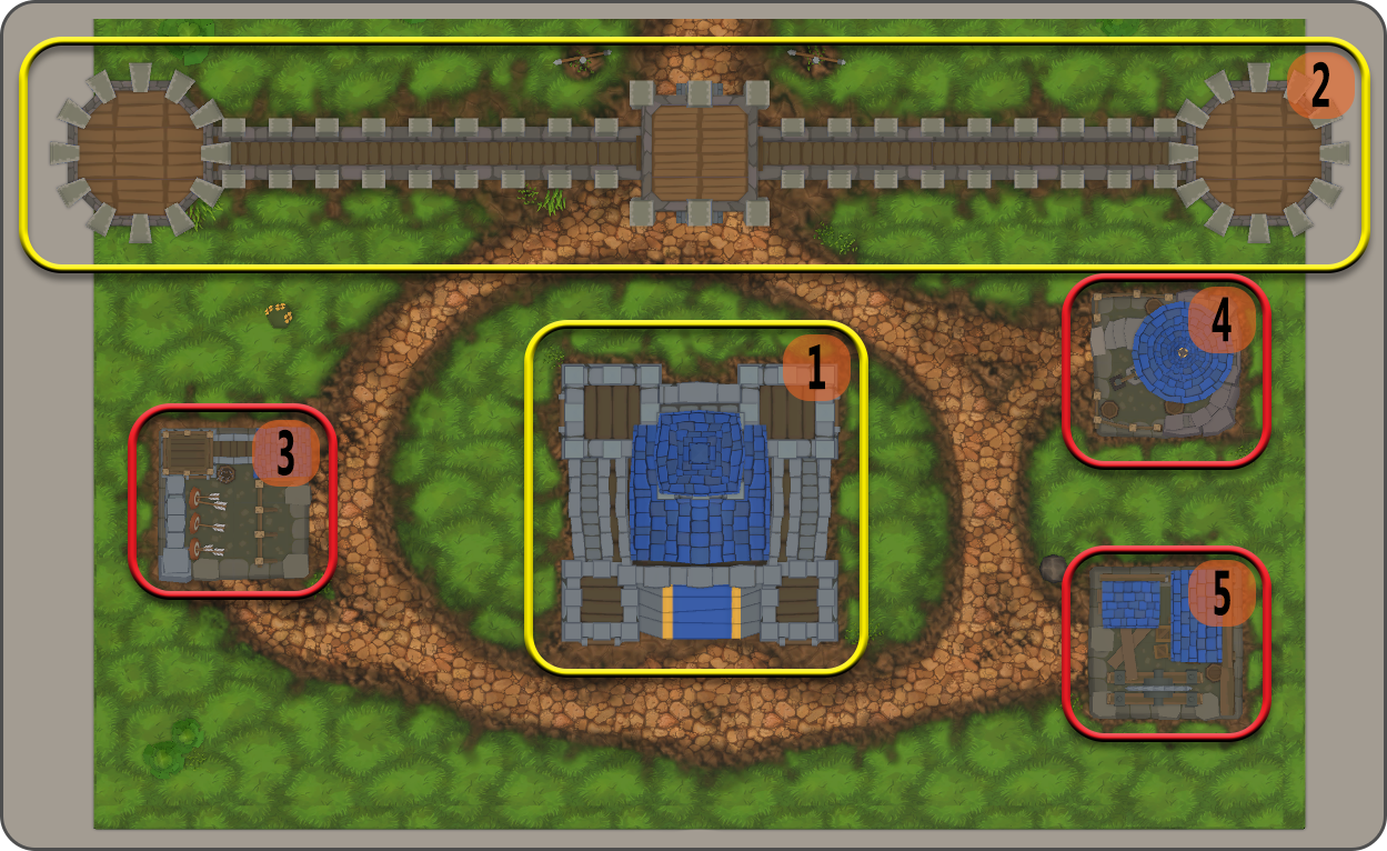 Table Pieces 1 through 5